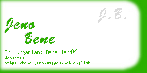 jeno bene business card